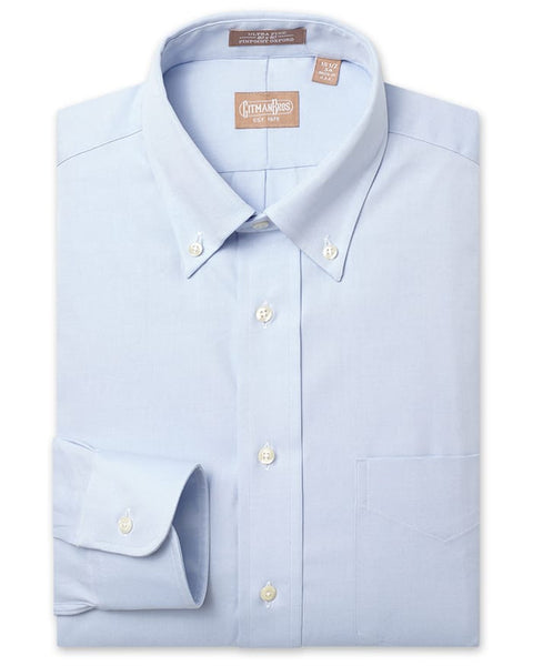 Gitman Bros. Button Down Pinpoint Blue Dress Shirt 17.5 / 36